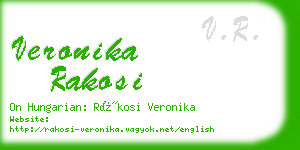 veronika rakosi business card